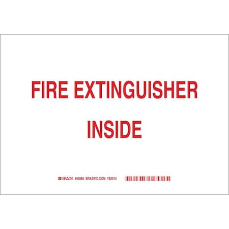Brady FIRE EXTINGUISHER INSIDE B302 7X10 60565